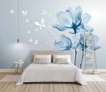 Elegant And romantic Flower Custom 3D Photo Wallpaper Wall Covering Mural Bedroom background wall Background Wallpapers 2024 - buy cheap