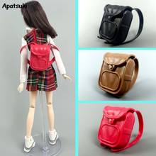 Fashion Leather Doll School Bag Backpack For Blyth Knapsack Packsack For Barbie Dolls DIY 1/6 Doll Accessories Mini Coin Bag 2024 - buy cheap