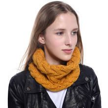 2019 Women Scarves Winter Knitted Lic Scarf Warm Infinity Snood Ladies Ring Loop Scarf Fashion Circle Neckchief 2024 - buy cheap