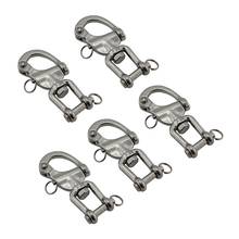 5PCS 316 Stainless Steel Swivel Jaw Snap Shackle With Ring 70mm 87mm 128mm Marine Hardware Heavy Duty For Marine Boat Hardware 2024 - compre barato