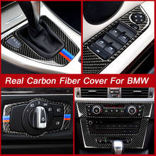 BMW Serie 3 E90 E92 E93 interior de fibra de carbono real modificado pegatinas manija de puerta interior de coche cubierta de la puerta de la decoración de calcomanías 2024 - compra barato