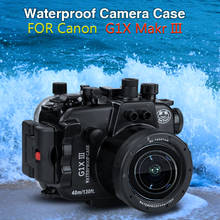 Carcaça da câmera canon g1x iii, à prova d'água, para celulares canon g1x iii powershot 40m/ft, caixa de proteção para câmera subaquática g1x mark iii 2024 - compre barato