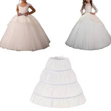 A-line 3 Hoops Children Kid Dress Bridal Petticoat Crinoline Underskirt Wedding Accessories For Flower Girl Dress 2021 2024 - buy cheap