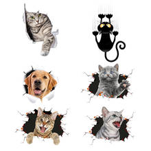 3D Cartoon Cute Cats Dogs Animal Car Stickers Auto Window Wall Decals and Stickers Series For Car Home Accessories Decorations 2024 - buy cheap