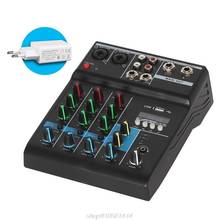 Mezclador de Audio profesional, 4 canales, compatible con Bluetooth, consola de mezcla de sonido para Karaoke KTV con sonido USB F09 21, envío directo 2024 - compra barato