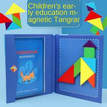 Children's Wooden Magnetic Tangram 3-6 Years Old Kindergarten Baby Early Education Puzzle Puzzle Building Blocks 2024 - buy cheap