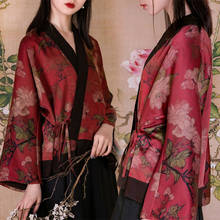 Kimono japonés de estilo chino para mujer, Rebeca Retro Hanfu, abrigo informal estampado, blusa, chaquetas orientales, Tops, Bata 2024 - compra barato