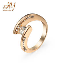 Anillos yuzuk anel de dedo de noivado para mulher pedra preciosa claro zircônia anéis de cristal instrução jóias finas presentes femininos 2024 - compre barato