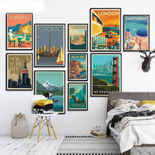 Плакат на холсте с изображением известного города, Лондона, Нью-Йорка, Италии, пейзажа, настенные картины для декора гостиной 2024 - купить недорого