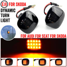 Indicador lateral dinámico LED, luz de señal de giro para SKODA Octavia Roomster Rapid Fabia SEAT Cordoba Ibiza Leon, AUDI A3 A4 A8, 2 uds. 2024 - compra barato