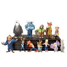 Игрушка экшн-фигурка Disney «Пиксар Зоотопия», Джуди Хоппс, Ник Уайлд, лиса, кролик, аниме, игрушка для косплея, подарок для детей, 12 шт. 2024 - купить недорого