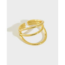 SHANICE-anillo abierto Vintage de Plata de Ley 925 para niñas, joyería de boda con líneas de tres capas, regalos, Retro, antiguo 2024 - compra barato