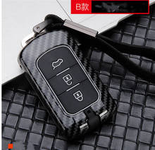 Carbon Fiber Car Key Case For Mitsubishi Outlander Lancer 10 Pajero Sport ASX RVR L200 3 Buttons Smart Remote Fob Cover Keychain 2024 - buy cheap