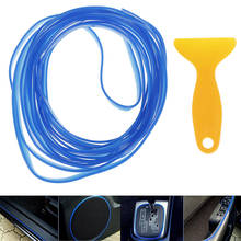 Tiras de decoração universais para carros, 5m, azul, painel de guarnição, porta, carro, estilo, interior, faixa de luz do carro, novo 2024 - compre barato