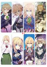 8 pçs/set Anime Violeta Evergarden PVC Cartões de Impressão Digital Dos Desenhos Animados Bookmarks 2024 - compre barato