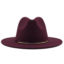Sombrero redondo con lazo para hombre y mujer, Gorra femenina de imitación de lana, estilo Jazz, estilo europeo y americano, para otoño 2024 - compra barato