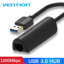 Vention USB 3,0 концентратор высокоскоростной USB3.0 к RJ45 Ethernet адаптер USB сплиттер 1000 Мбит/с сетевая карта для Macbook ноутбука ПК планшета 2024 - купить недорого