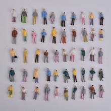 100pcs Building Layout Model People Train 1:75 OO Scale Painted Figure Passenger 2024 - buy cheap