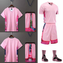 Women Men Basketball Jersey Set Short Sleeve Basketball Uniform  Fashion Print Basketball Shirt Shorts Training Wear Sports Suit 2024 - buy cheap