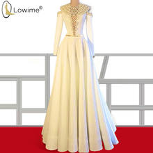 Vestido De Soiree цвета слоновой кости вечерние платья из жемчуга трапециевидной формы мусульманское длинное платье в пол формальное платье 2024 - купить недорого