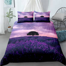 beautiful lavender garden 3d bedding set king queen double full twin single size bed linen set 2024 - buy cheap