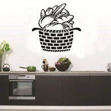 Wjwy pães na cesta cozinha decoração da sua casa adesivo de parede vinil arte murais à prova dwaterproof água removível decalques papel de parede cartaz 2024 - compre barato