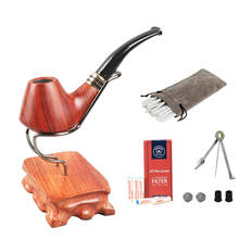 ▂ξ Smoker Tobacco Pipe Set, Luxury RoseWood Smoking Pipe With Smoking Accessories & Gift Box, Perfect Festive Gift Freeshipping 2024 - buy cheap