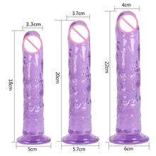 3 Size Jelly Dildo Realistic Strong Suction Cup Dildo Sex Toys For Women Masturbador Clitoris Stimulator Artificial Penis Dick 2024 - buy cheap