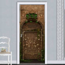 2 шт./компл. 3D Европейский цветок бонсай 3D наклейка на дверь самоклеющиеся водонепроницаемые обои наклейки домашний Декор Наклейка на стену 2024 - купить недорого