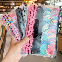100/500pcs/Bag Girls Cute Colorful Basic Elastic Hair Bands Ponytail Holder Children Scrunchie Rubber Band Kids Hair Accessories 2024 - купить недорого