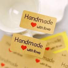 Handmade Self Adhesive sealing Stickers Kraft Label Sticker DIY Hand Made Gift Cake Candy Paper Tags 120pcs/lot 2024 - buy cheap