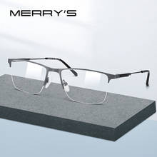 MERRY'S Men Titanium Alloy Glasses Frame Myopia Prescription Half Frame Optical Eyewear S2176 2024 - buy cheap
