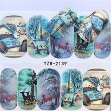 1 Sheet 2020 NEW Winter Snowman Snowflake Designs Water Transfer Nail Sticker Nail Art Decorations Manicure Tools Decal 2024 - buy cheap