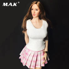 In Stock 1/6 Sexy Female Figure Clothes Accessory Open Chest Pleated Skirt Model for 12'' Action Figure Body 2024 - buy cheap
