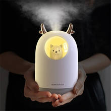 LED night light ultrasonic electric USB deer air humidifier 300ML pet timing aromatherapy essential oil diffuser cold atomizer 2024 - buy cheap