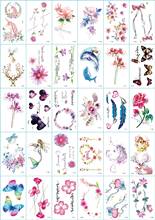 30pcs/Set 5.8*9.8cm Flower Bird Decal  Women Men Body Art Tattoo Design Butterfly Tree Branch Vivid Temporary Tattoo Sticker 2024 - buy cheap