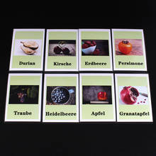 Montessori познавательная детская немецкий обст/фруктов слова когнитивные карточки учебное пособие для детей раннего образования игрушка изучение слов 2024 - купить недорого