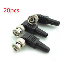 Conector macho Bnc para sistema de seguridad, Cable Coaxial de 90 grados, Rg59, Cctv, H10, 20 unidades 2024 - compra barato