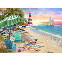 Пазлы 1000 штук, большая игра-головоломка, интересные Детские пазлы, развивающие игрушки для детей, пазл для морского пляжа, отдыха 2024 - купить недорого