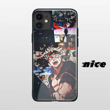 Asta Black Clover Anime cover FOR iPhone SE 6s 7 8 x xr xs 11 pro max Samsung s note 10 20 plus glass phone case shell 2024 - buy cheap