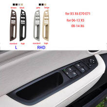 RHD-Reposabrazos de puerta Interior izquierda para coche BMW, cubierta embellecedora de Panel interno, color gris, Beige, negro y marrón, para BMW E70, E71, X5 y X6 2024 - compra barato