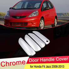 Cubierta de manija de puerta cromada para coche Honda Fit Jazz MK2 2008 2009 2010 2011 2012 2013, embellecedor Exterior, tapa, pegatinas, accesorios 2024 - compra barato