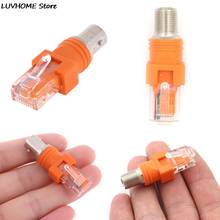 RF Female To RJ45 Male Coaxial Barrel Coupler Adapter Coax Adapter, RJ45 To RF Connector BNC F-Type Connector 2024 - buy cheap