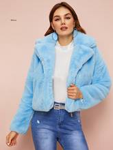 New Winter Women Faux Fur Coat Lapel Hairy Shaggy Vintage Long Sleeve Furry Faux Fur Coat Short Women Outerwear Plus Size 4Xl 2024 - buy cheap