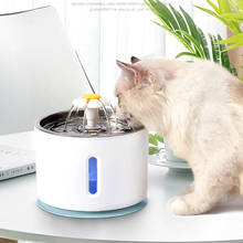 Автоматический дозатор воды для домашних животных, бесшумный питьевой фонтан из нержавеющей стали со светодиодным ультратихим фильтром, 2,4 л, для кошек 2024 - купить недорого
