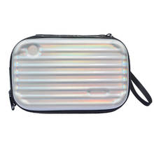 Women Cosmetic Bag Case Colorful Laser Leather Messenger Handbag Purse Card Clutch Mini Suitcase Waterproof Make Up Bag Female 2024 - buy cheap