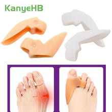 2pcs White & Skin Big Toe Straightener Thumb Valgus Protector Silicone Gel Foot Finger Toe Separator Bunion Adjuster Feet Tools 2024 - buy cheap