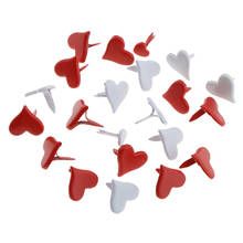 100 шт 11 мм Сердце Форма металлический Brads бумажные крепежные детали для Скрапбукинг ремесла 2024 - купить недорого