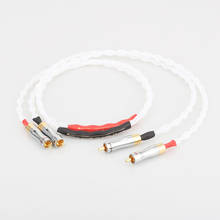 Cable de plata pura A082 para Audio, Cable de conexión RCA de plata pura HIFI, color dorado, 100% puro 2024 - compra barato