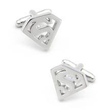Superheroes Design Designer Cufflinks Quality Brass Material Silver Color Cuff Links Wholesale & Retail 2024 - buy cheap